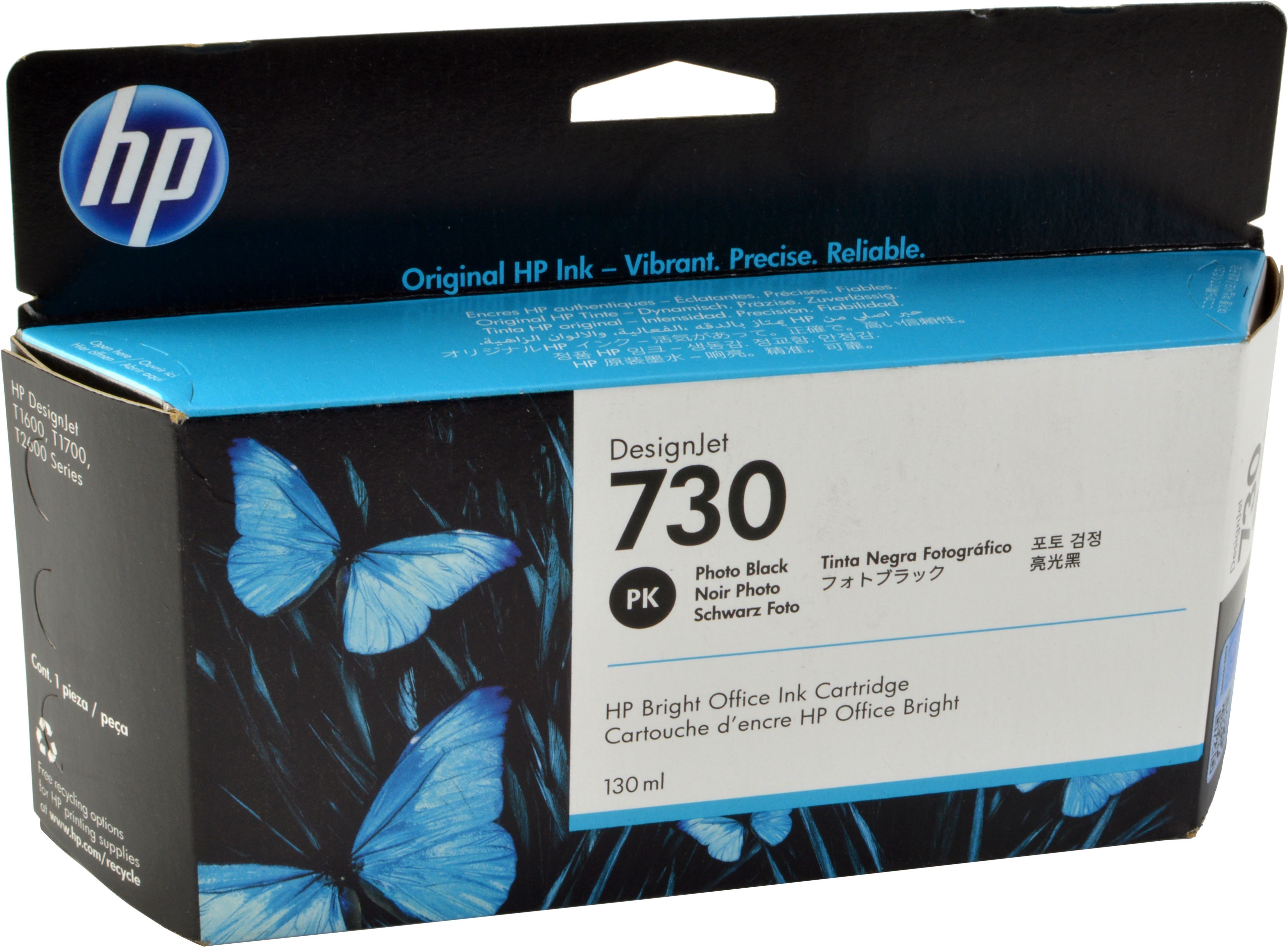 HP Tinte P2V67A 730 foto schwarz