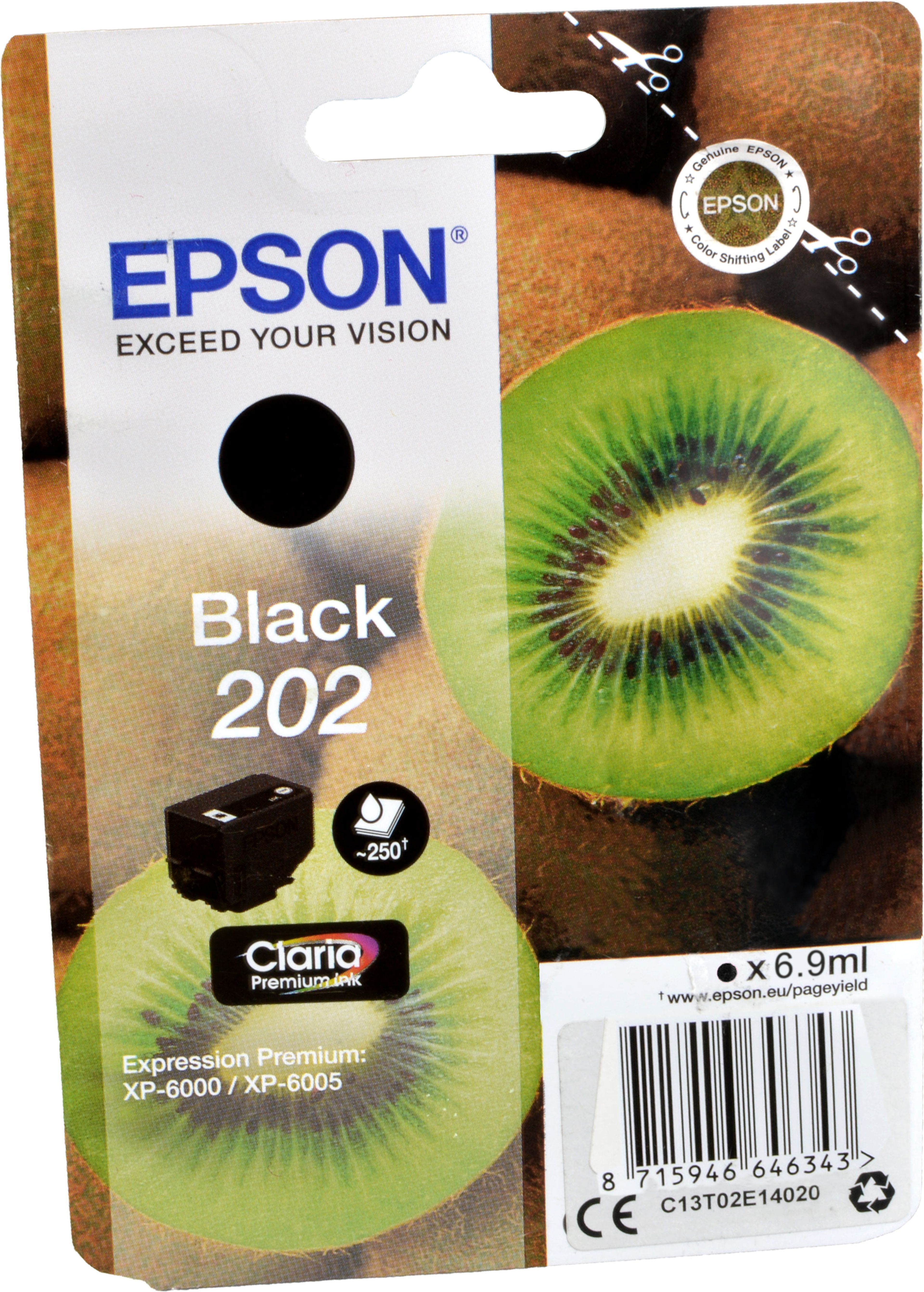 Epson Tinte C13T02E140 schwarz 202