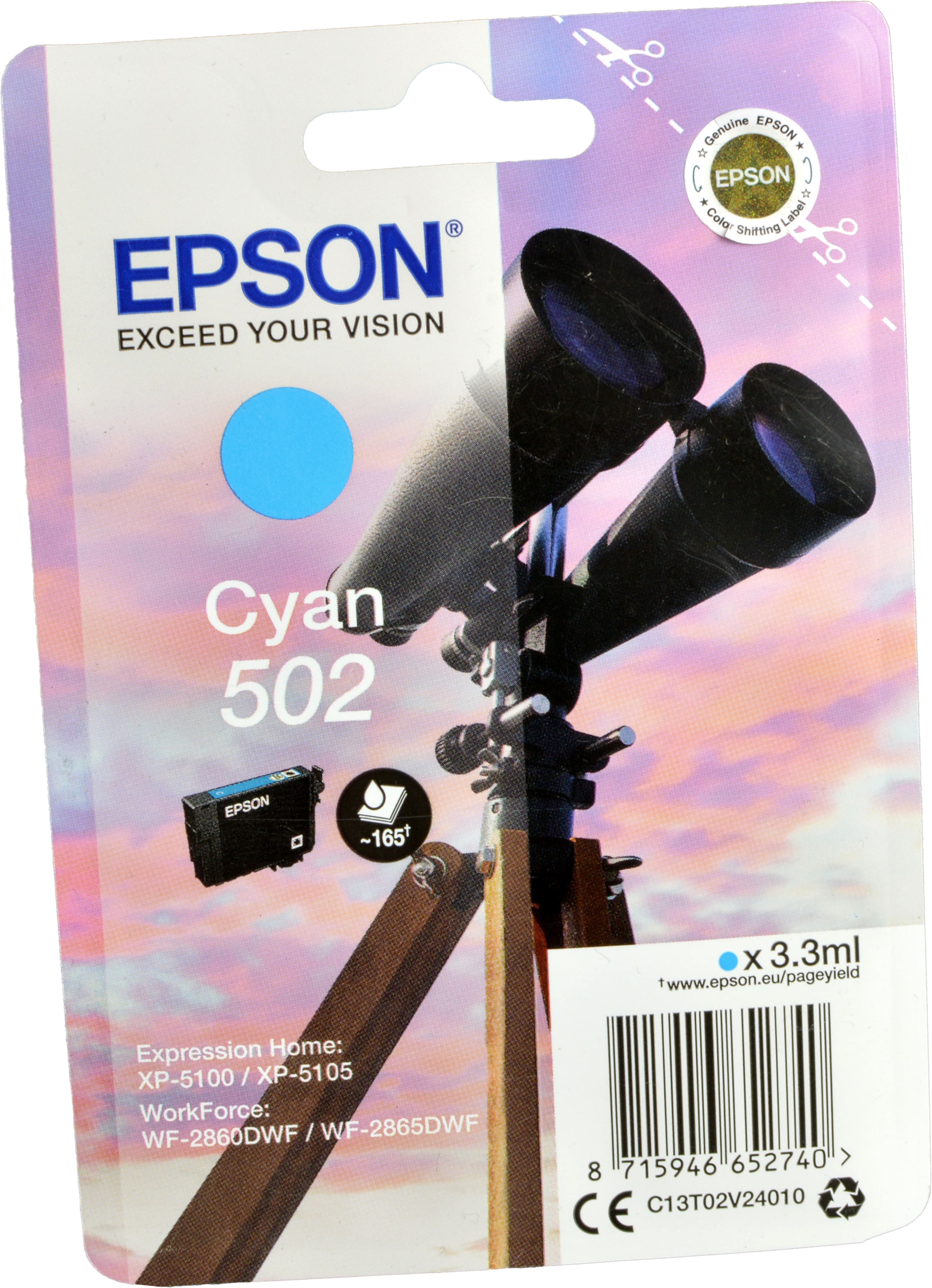 Epson Tinte C13T02V240 cyan 502