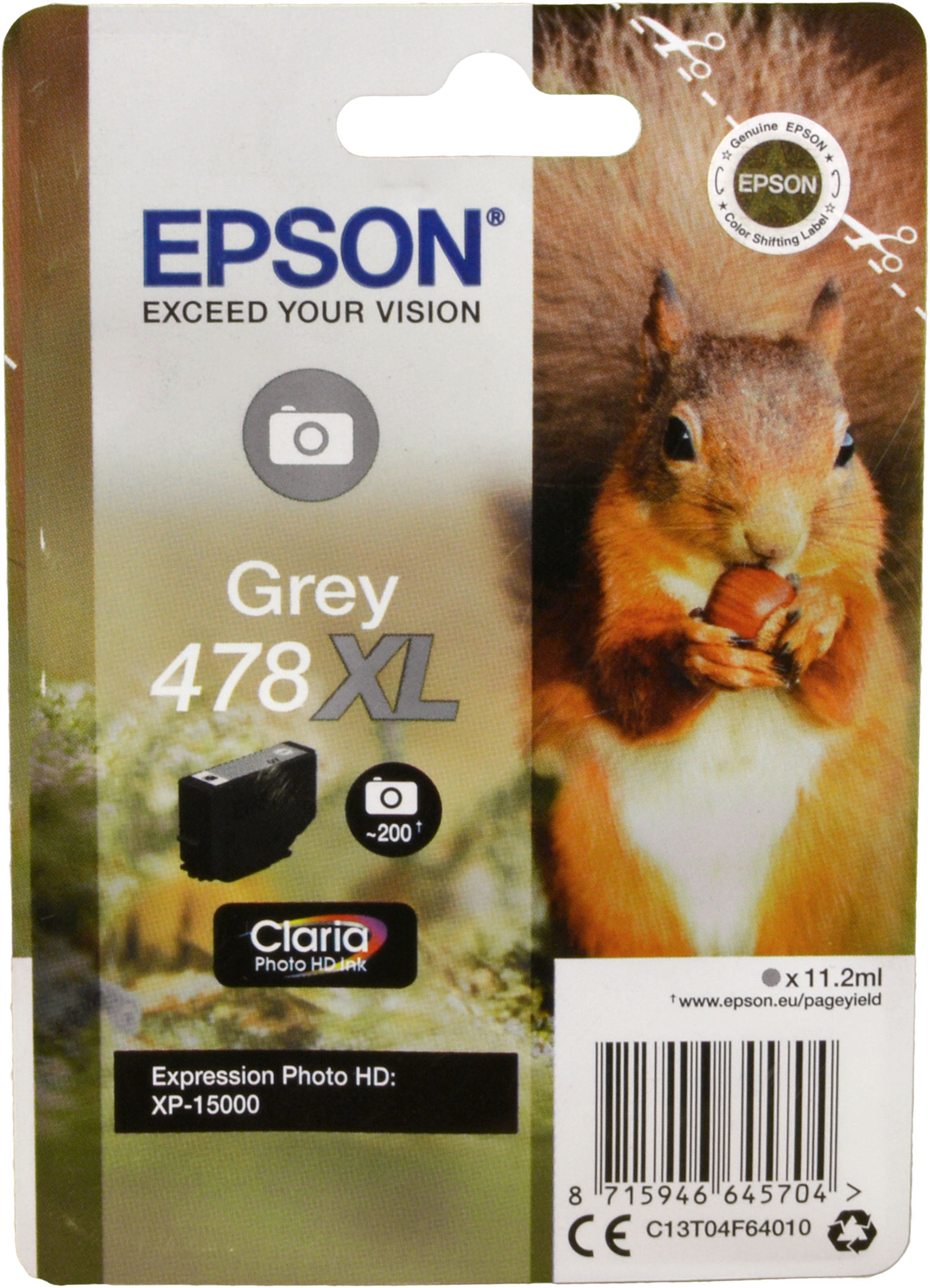 Epson Tinte C13T04F640 grau 478XL
