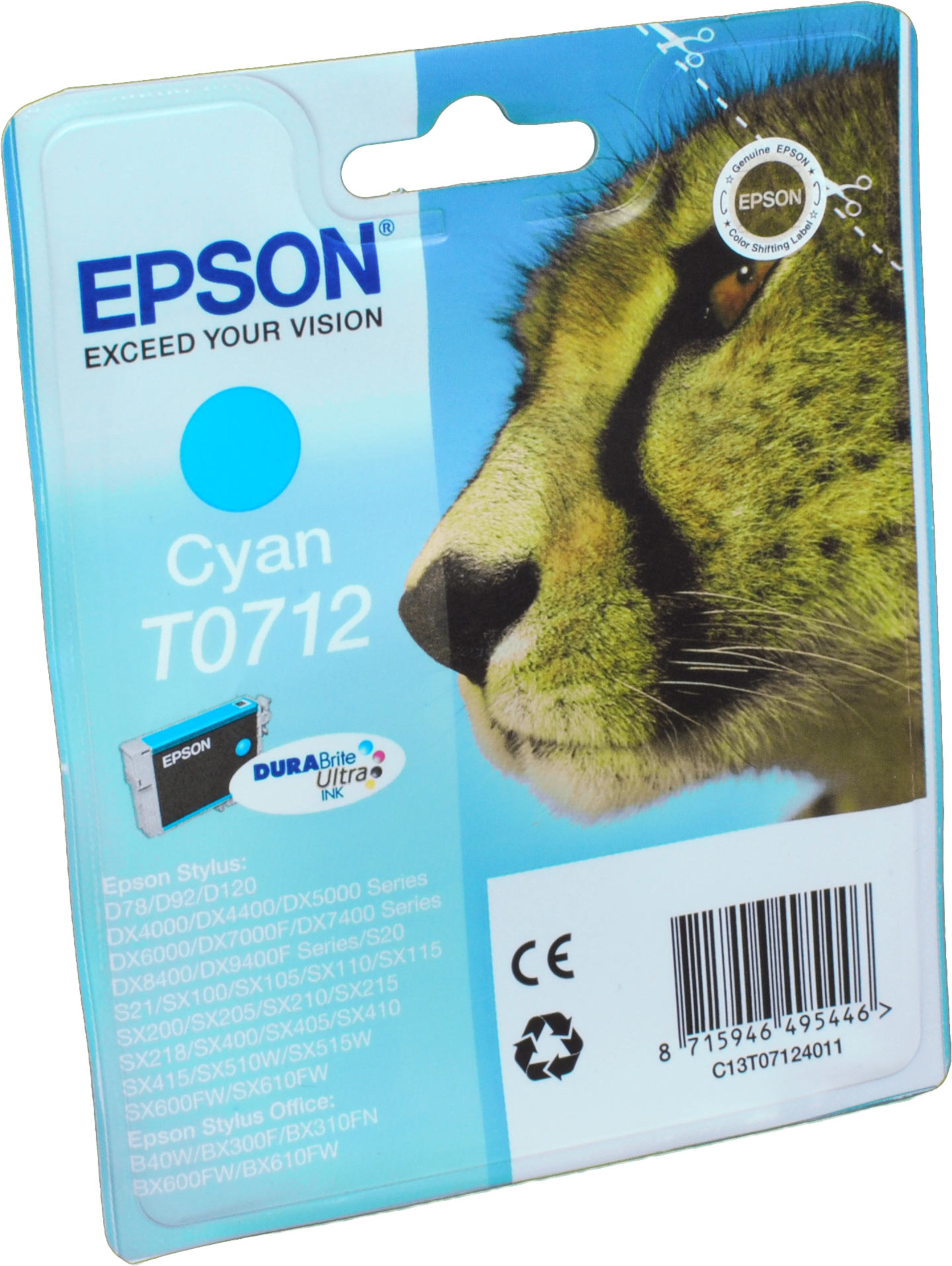 Epson Tinte C13T071240 cyan T0712
