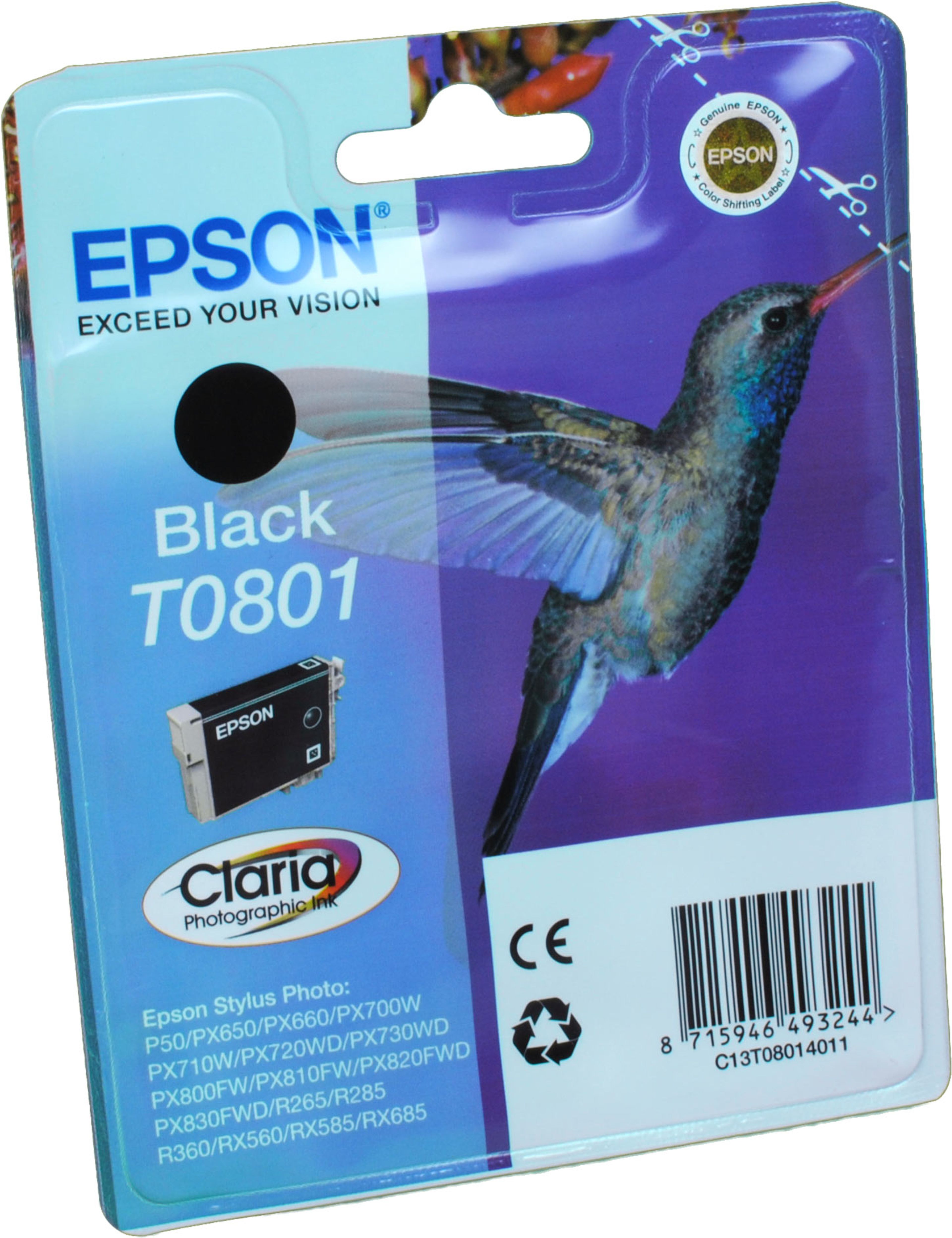 Epson Tinte C13T080140 black T0801
