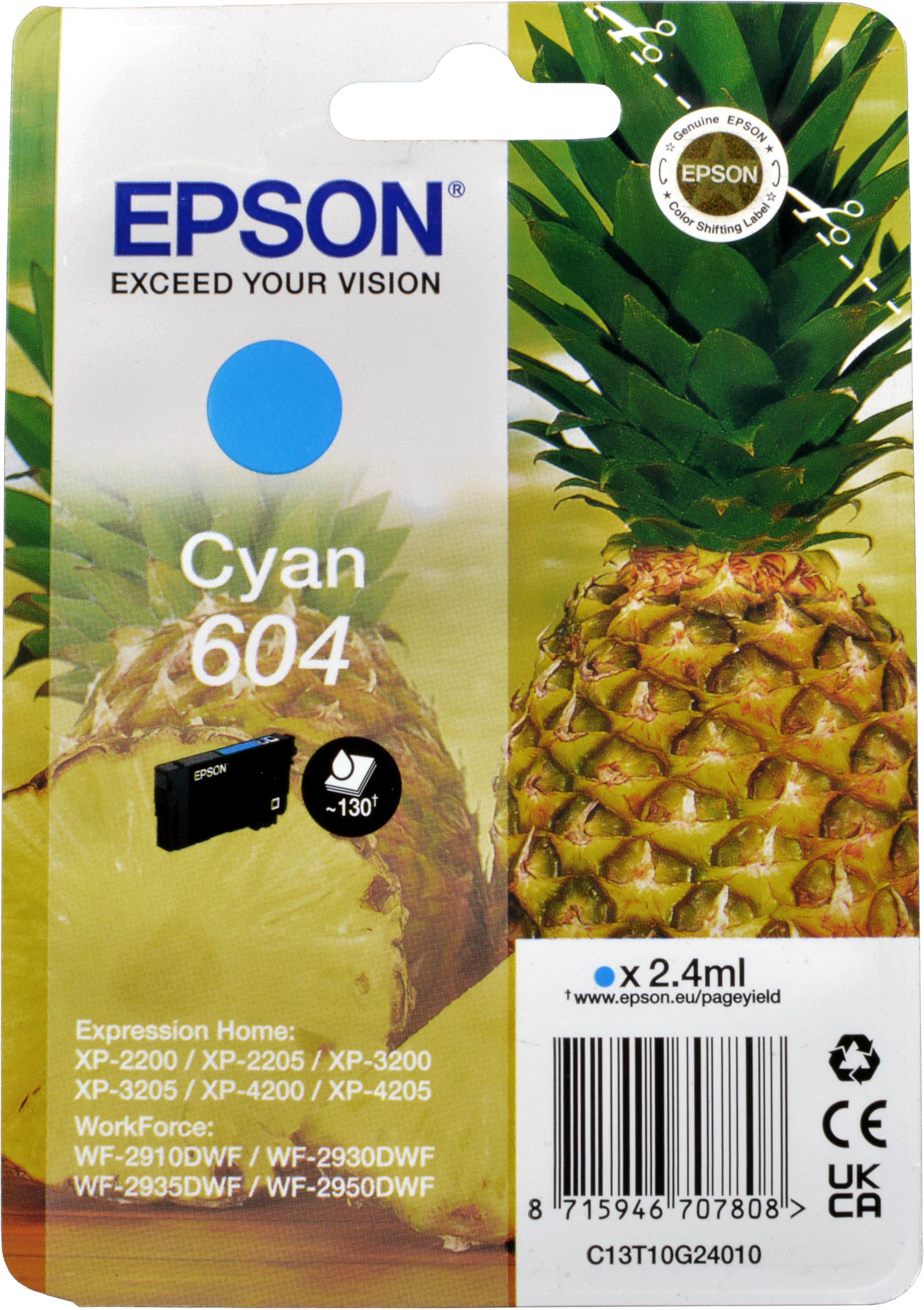 Epson Tinte C13T10G240 cyan 604