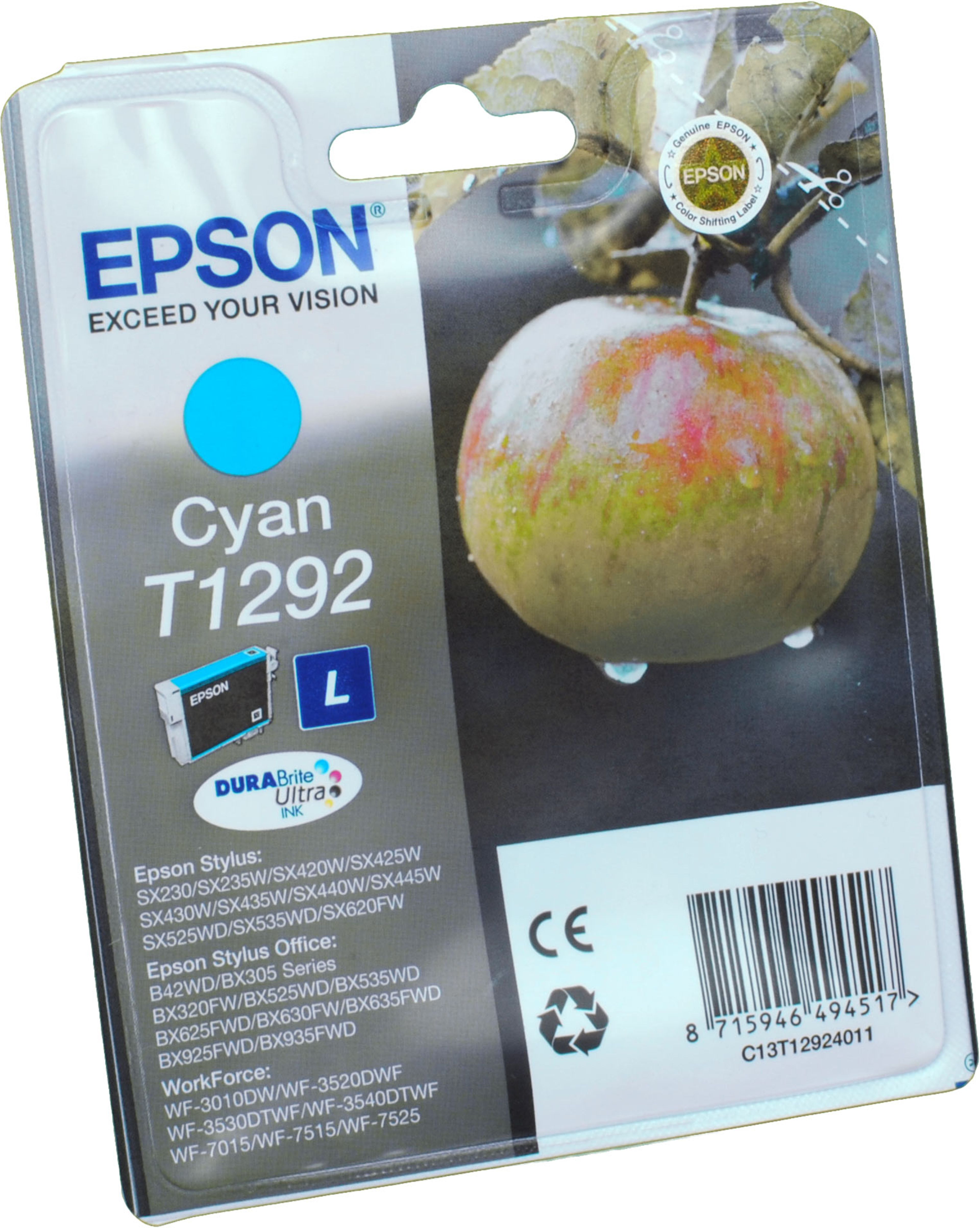 Epson Tinte C13T129240 cyan T1292
