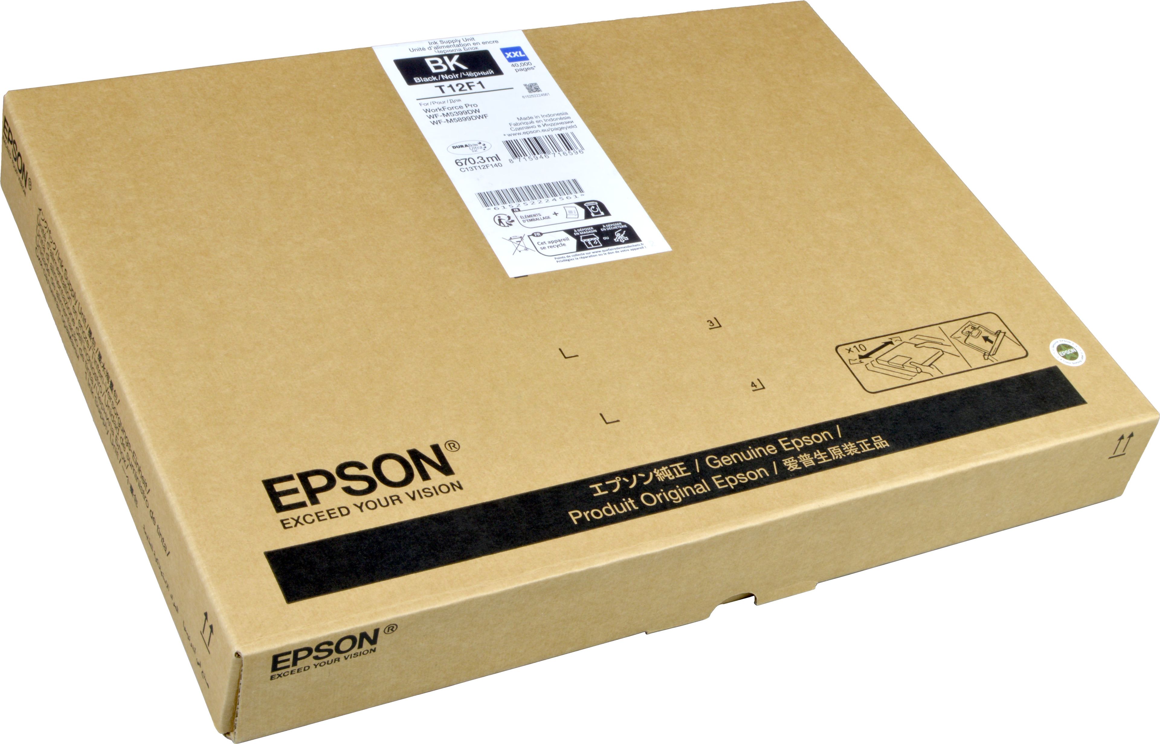 Epson Tinte C13T12F140 schwarz XXL T12F1