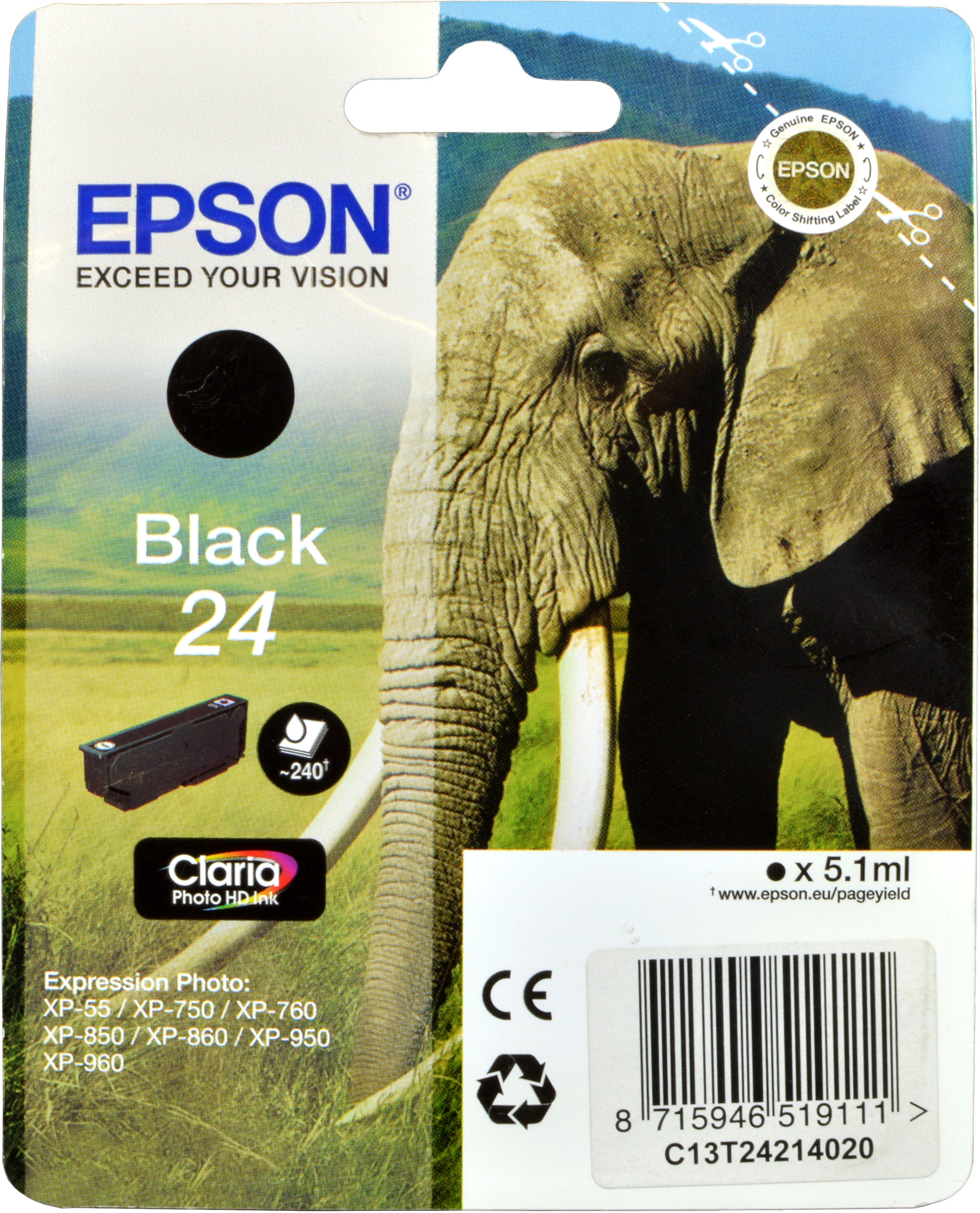 Epson Tinte C13T242140 schwarz 24