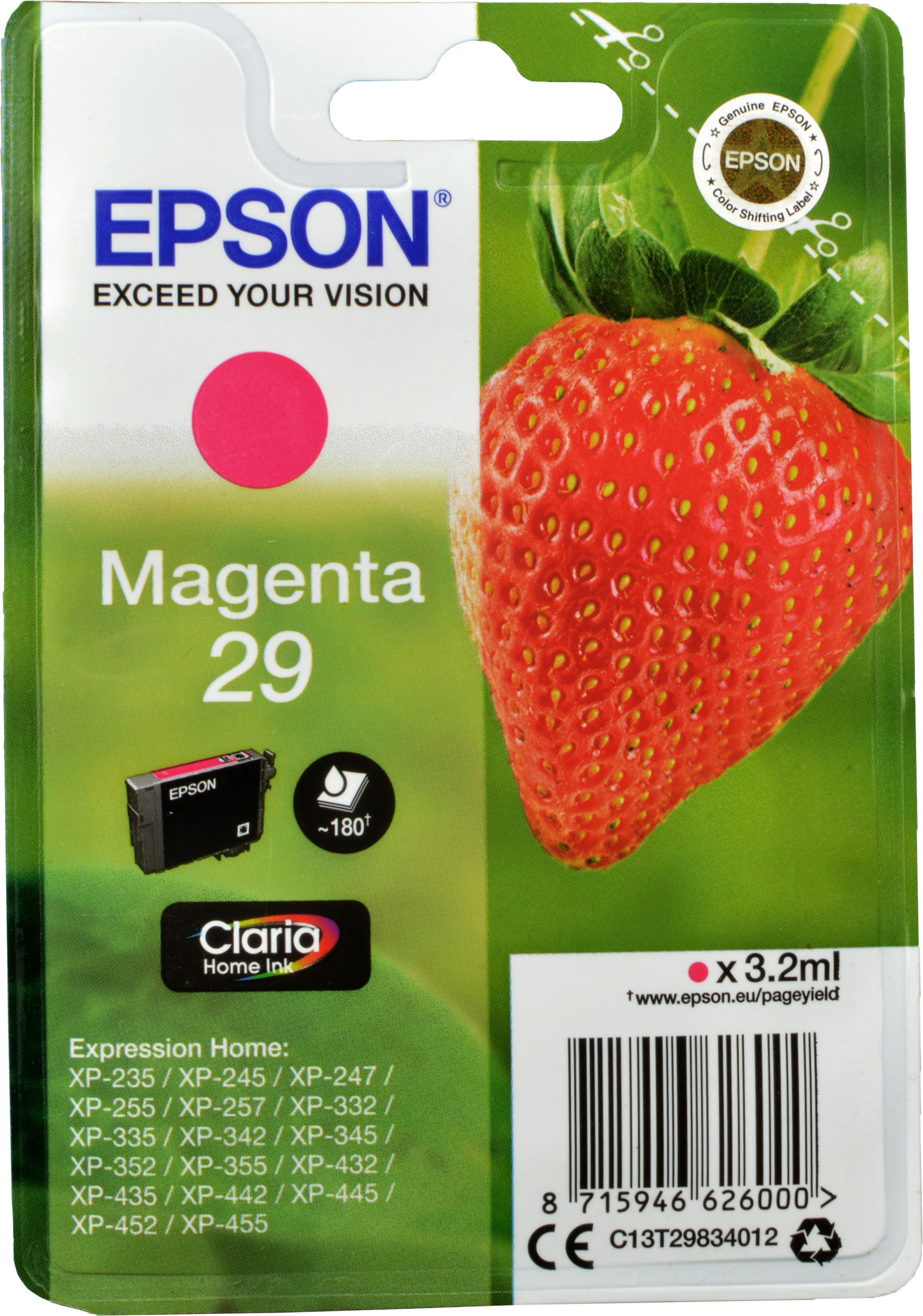 Epson Tinte C13T298340 magenta 29