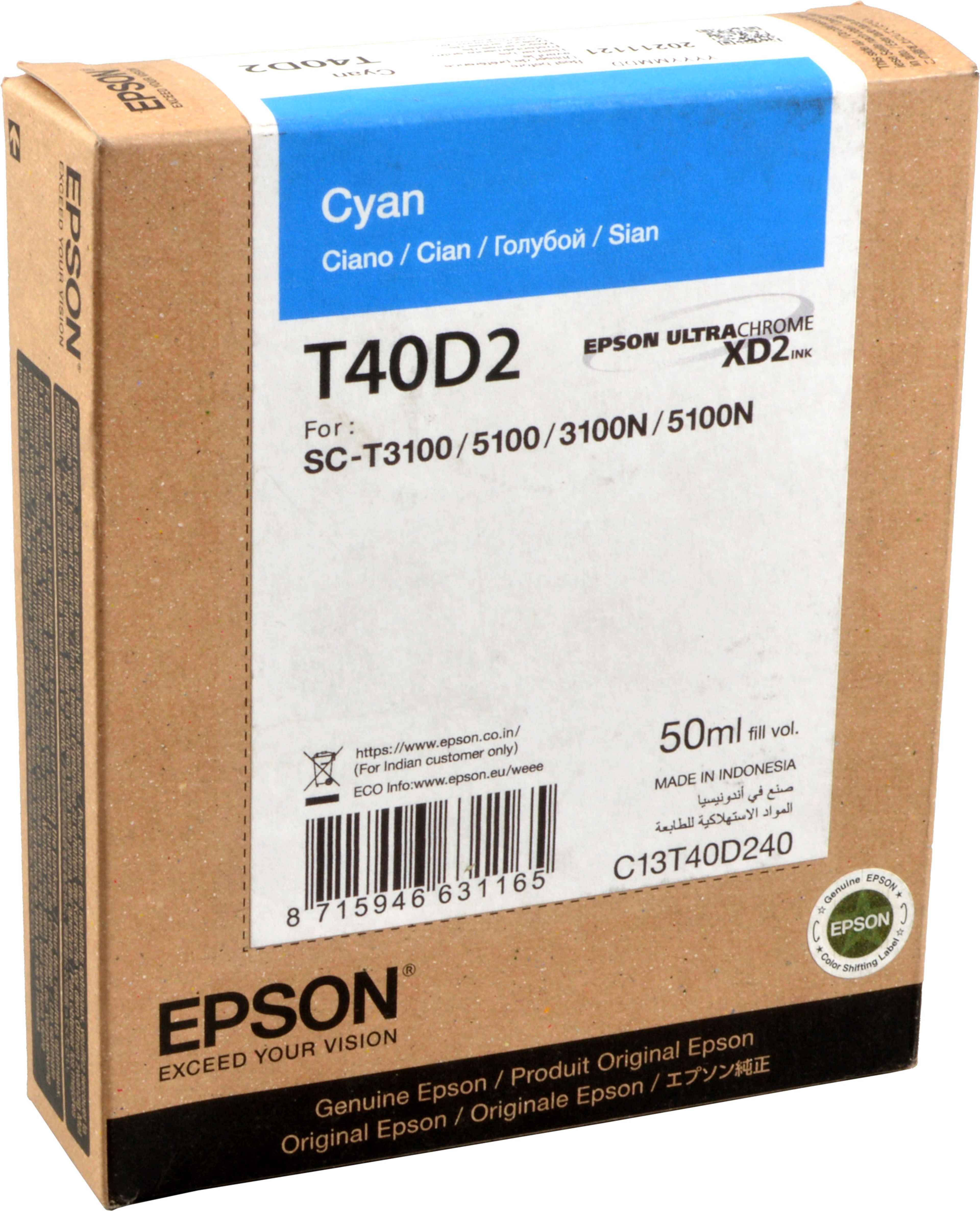 Epson Tinte C13T40D240 cyan T40D2