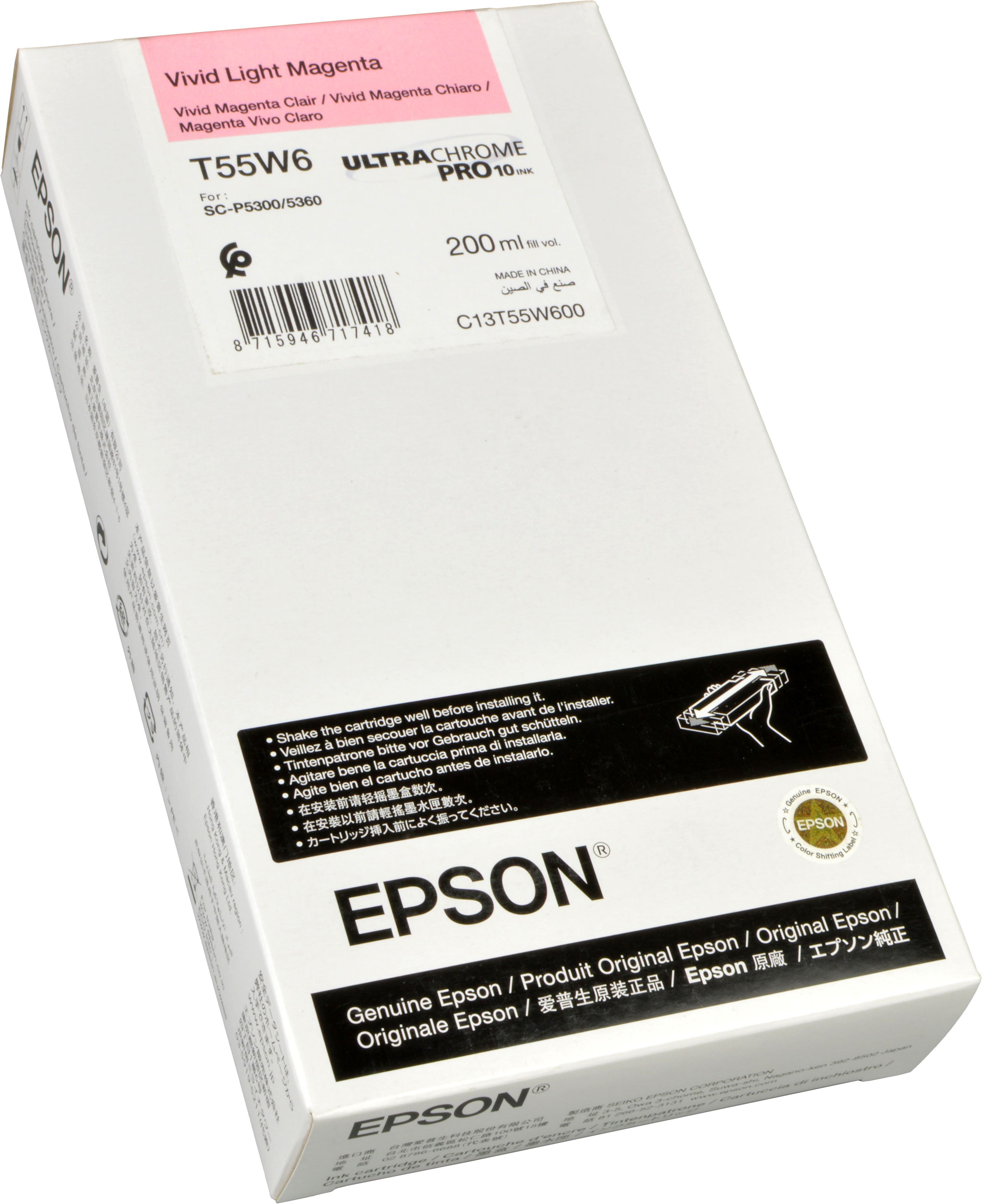 Epson Tinte C13T55W600 vivid light magenta T55W6