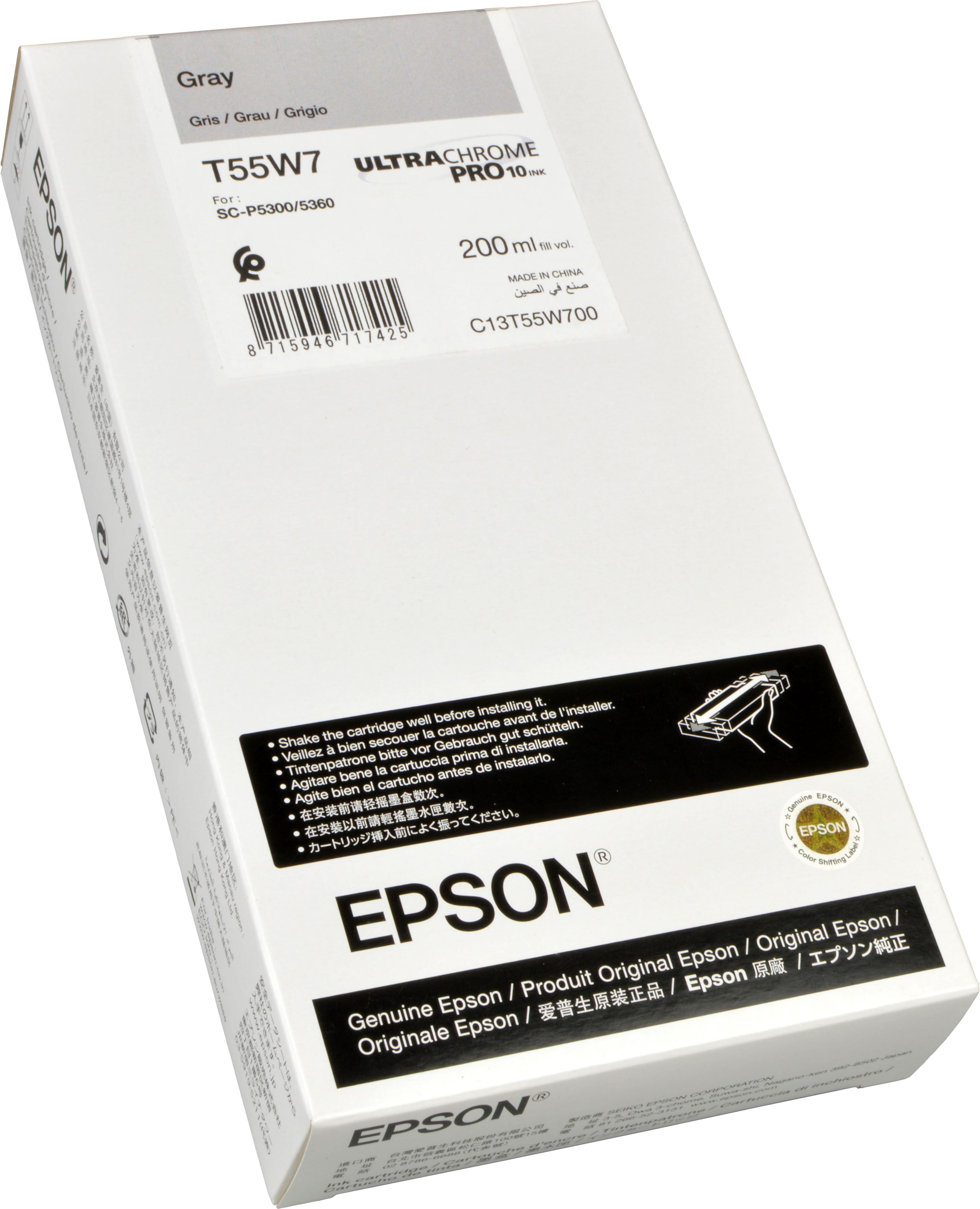 Epson Tinte C13T55W700 grau T55W7
