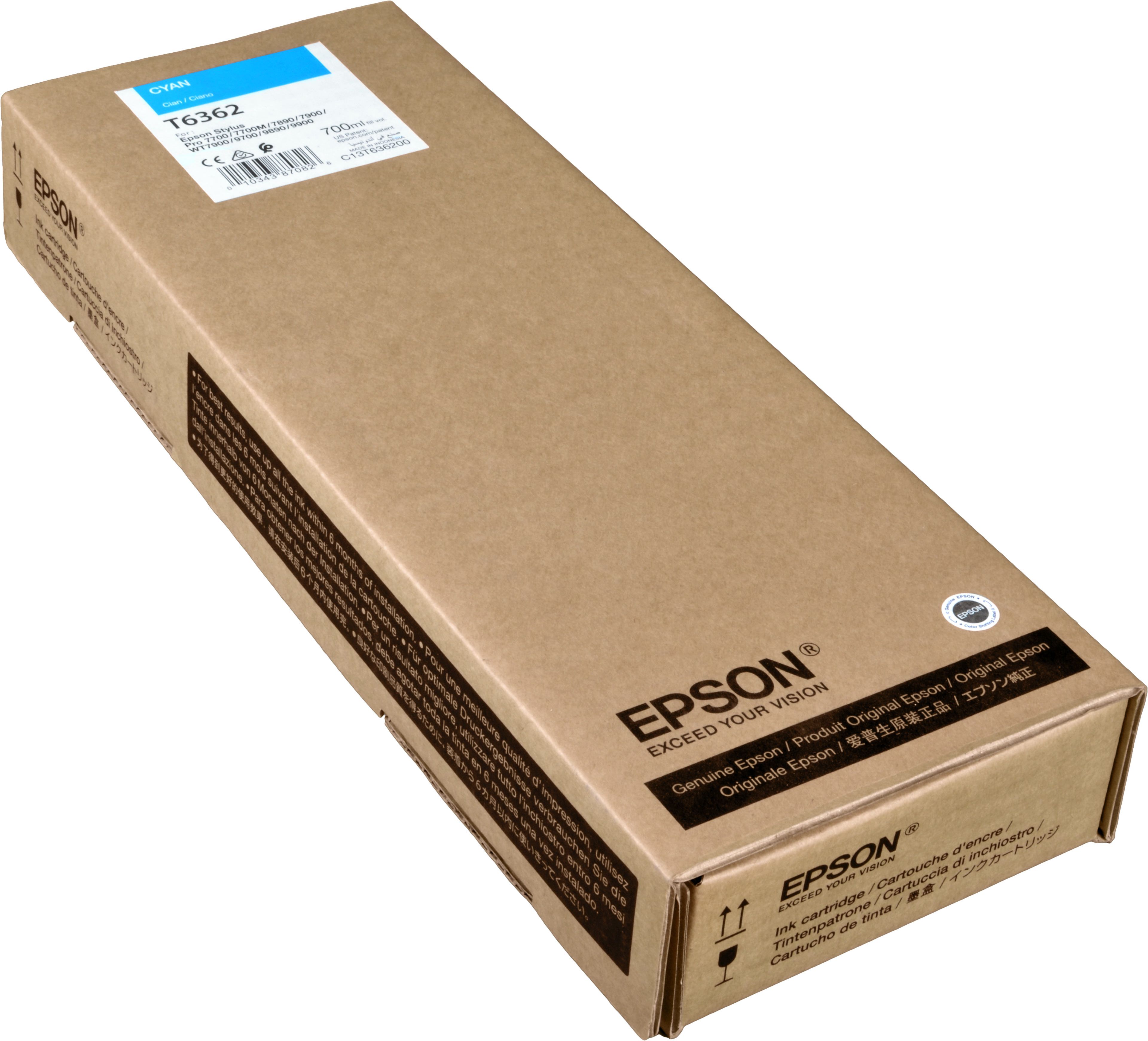 Epson Tinte C13T636200 cyan T6362