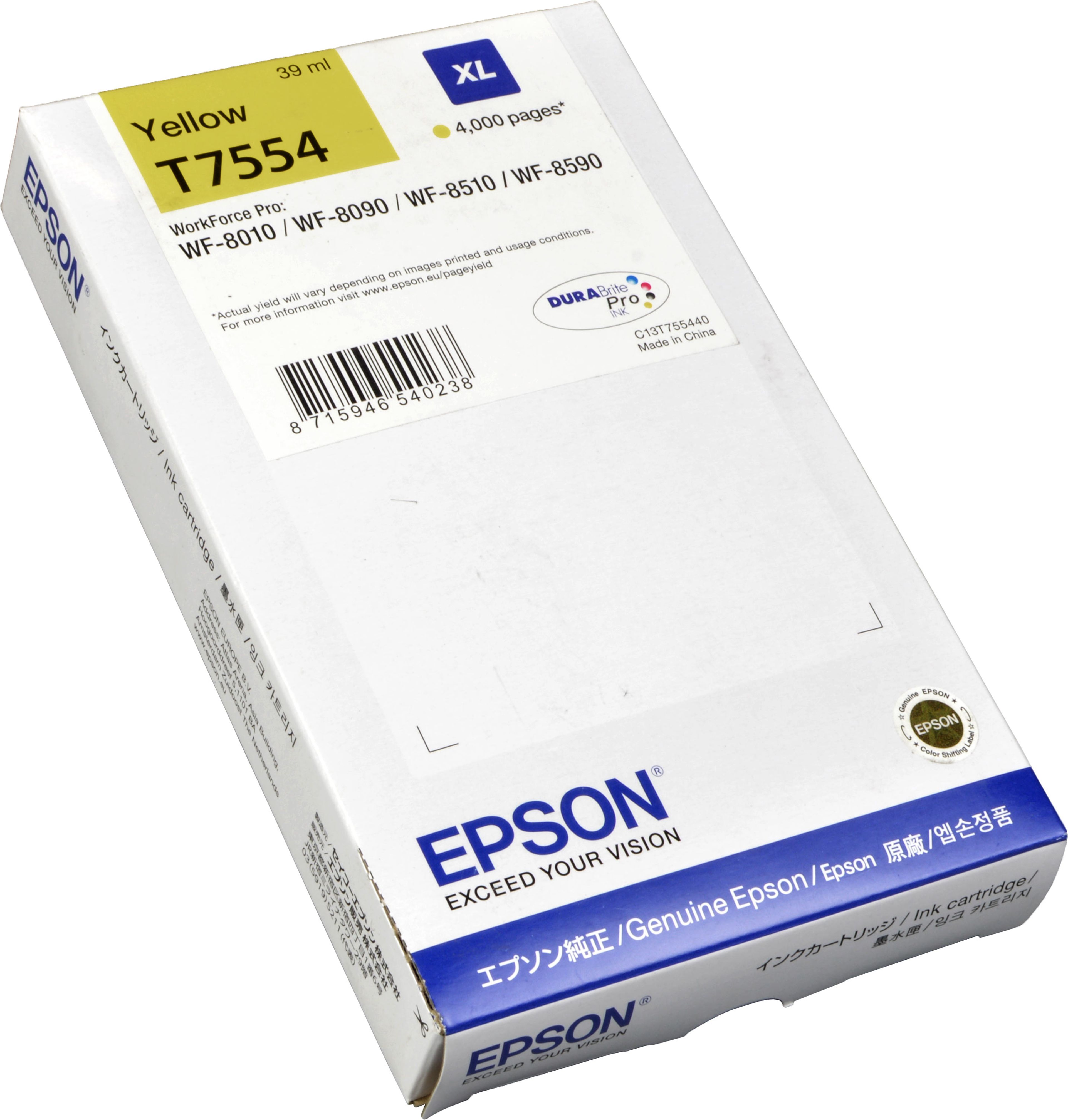 Epson Tinte C13T755440 yellow T7554