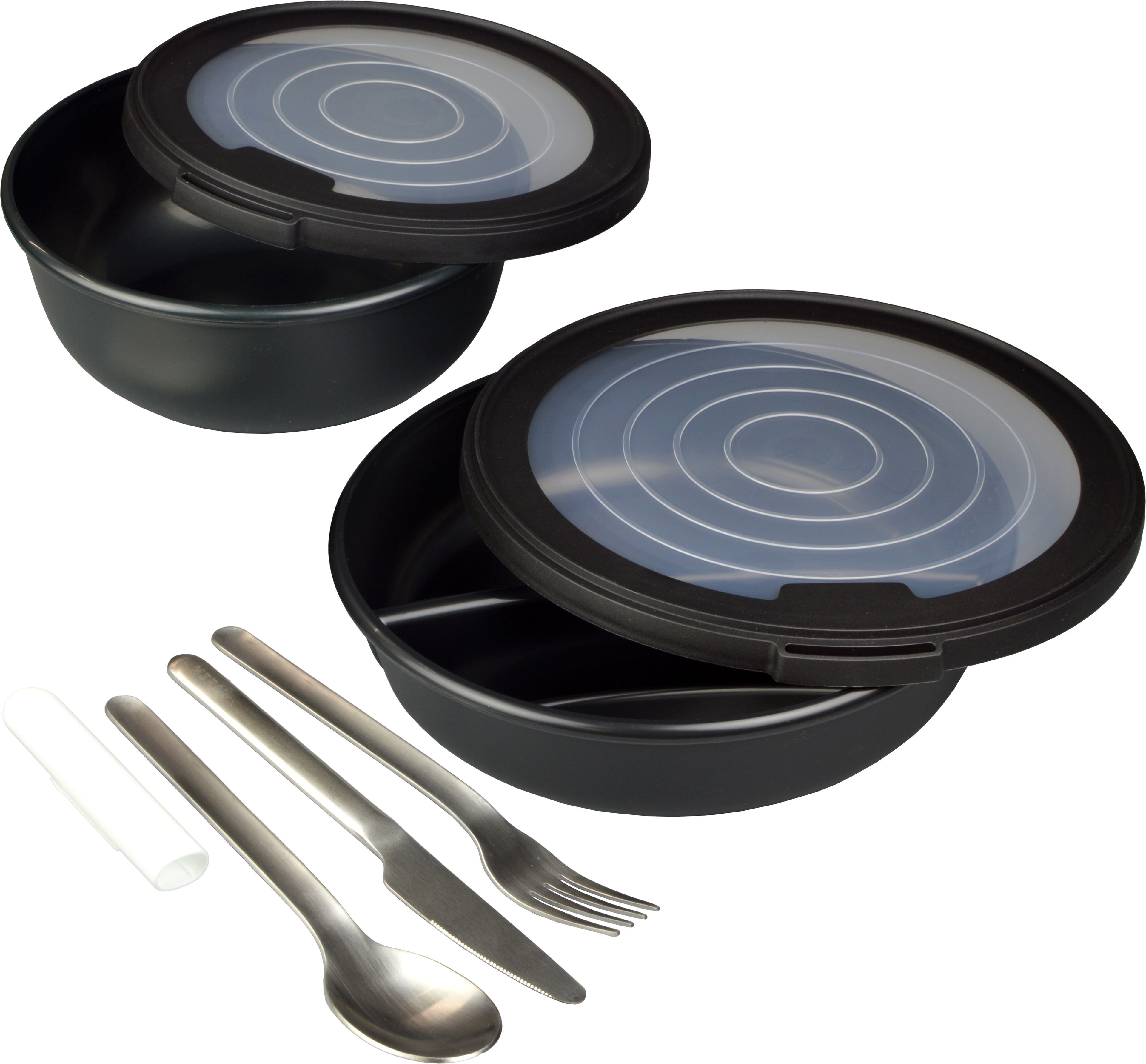 Mepal Camping Ess-Set - 2 Plastikschüsseln mit Deckel,