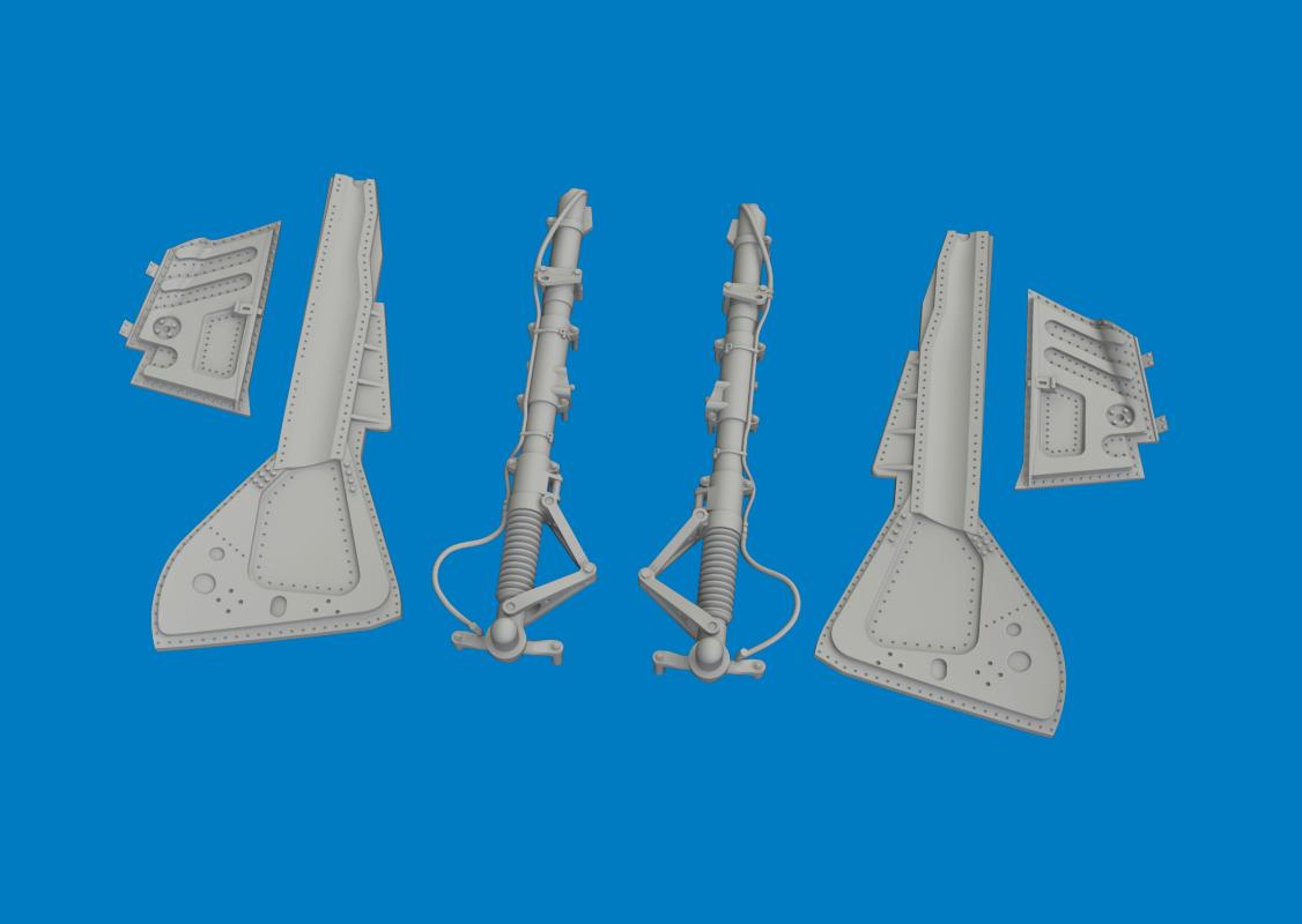 Fw 190A-3/A-4 - Undercarriage legs - Print [Eduard]